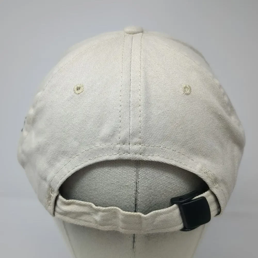 San Diego Zoo Baseball Cap Beige One Size Panda Logo Strapback Hat Adjustable